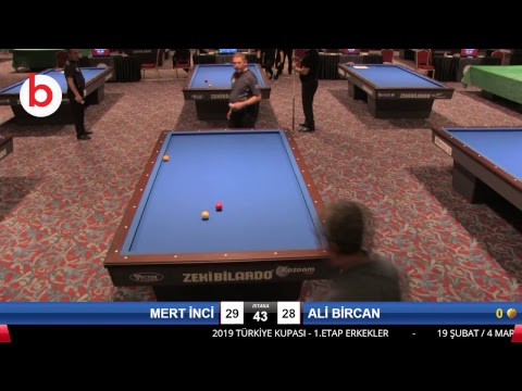 MERT İNCİ & ALİ BİRCAN Bilardo Maçı - 2019 TÜRKİYE KUPASI 1. ETAP ERKEKLER-4.ÖN ELEME