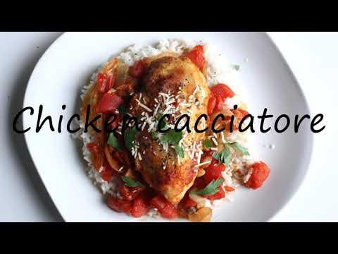 How to pronounce Chicken cacciatore?