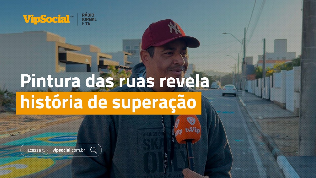 Além de decoração, pintura das ruas revela história de superação 