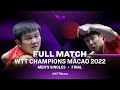FULL MATCH | FAN Zhendong vs WANG Chuqin | MS F | WTT Champions Macao 2022