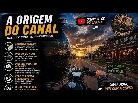 A Origem do Canal | Rolê de Moto até o Vila Serra - Cocalzinho de Goiás