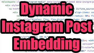 How to Embed ANY Public Instagram Post With JUST HTML