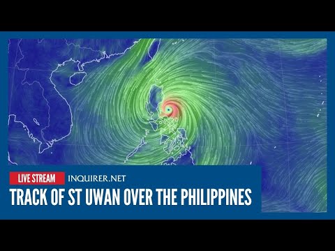 LIVE:  Track of Super Typhoon Uwan over the Philippines | via earth.nullschool.net