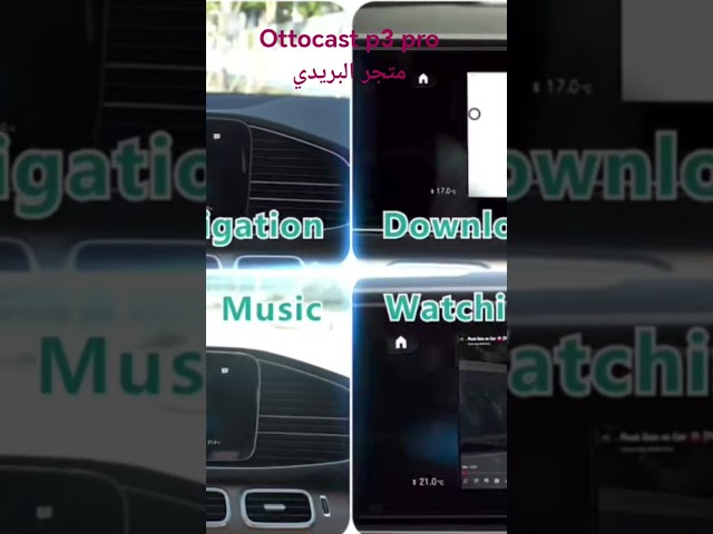 Ottocast P3 Pro AI Box: صندوق سيارة ذكي (Android 13) | Wireless CarPlay & Android Auto | مخرج HDMI مزدوج | Snapdragon 6225
