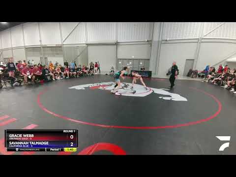 112 Lbs Round 1 (6 Team) - Gracie Webb, Arkansas Gold Vs Savannah Talmadge, California Blue 447b