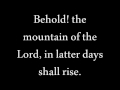 Behold the Mountain of the Lord