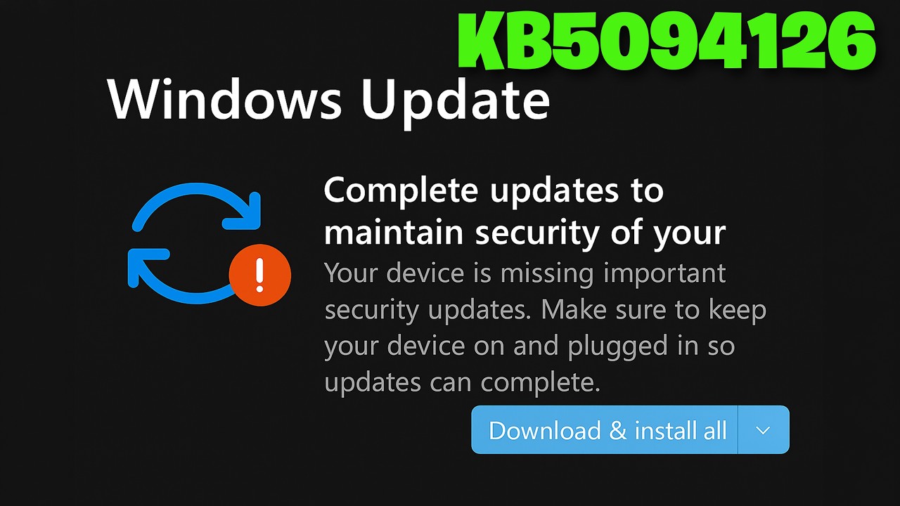 Windows 11 Update KB5094126 Install Error Device Is Missing Important Security Updates FIX