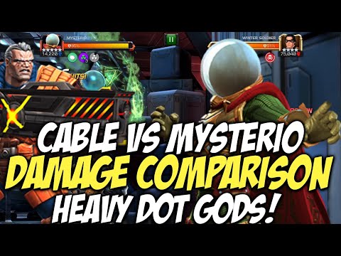 Cable Vs Mysterio Damage Comparison | Heavy DOT Gods! | Marvel Contest Of Champions
