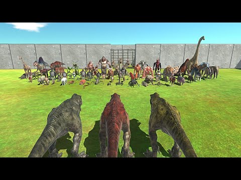 3X T-REX VS EVERY FACTION - Animal Revolt Battle Simulator