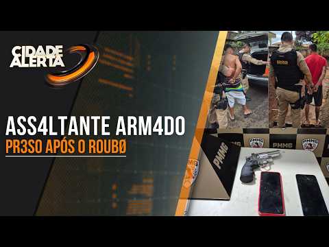 PM AGE RÁPIDO E PRENDE SUSPEITO DE ASSALTAR PADARIA EM CAMPOS GERAIS