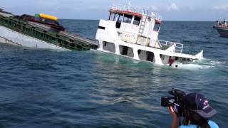 Nave in affondamento la Kinta a Corpus Christi, nel Texas