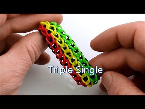 Rainbow Loom Patterns - Triple Single bracelet