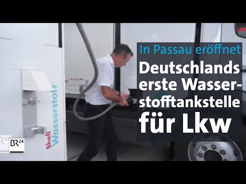 Bundesweit erste Wasserstoff-Tankstelle für Lkw in Passau eröffnet | Abendschau | BR24