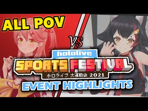 All POVs Events Highlights! | Hololive Sports Festival 2021 (Part 1) | [Minecraft]