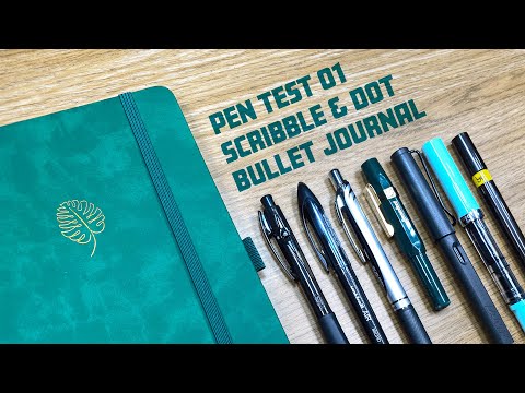 Bullet Journal Pen Test 01 | Scribble & Dot | Fountain Pens | Ink testing | Art Journalling | ASMR