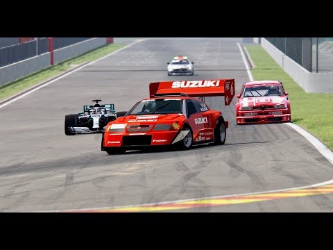 Mercedes F1 2019 vs Suzuki Escudo vs Alfa Romeo 155 DTM - Spa