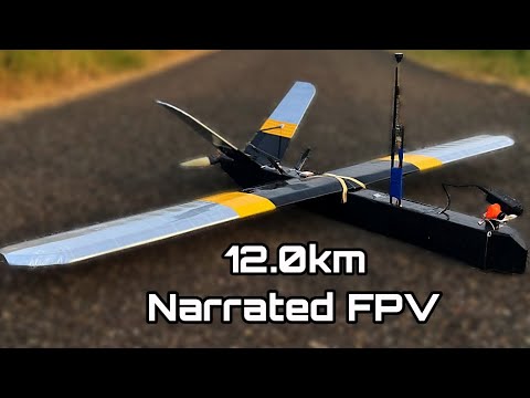 Narrated Long Range FPV - 12.0km Lake Cruise - Airplane Setup & Flight
