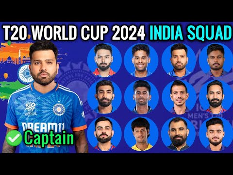 T20 World Cup 2024 | India 15 Members Team Squad | Team India Squad T20 World Cup 2024 | T20 WC 2024