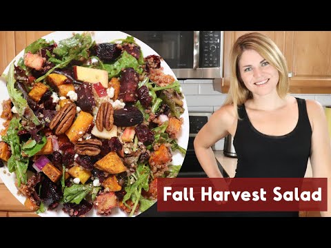 Fall Harvest Roasted Beet, Sweet Potato, Apple, Cranberry, Quinoa Salad  - Healthy Thanksgiving Side