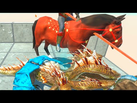 Giant Hussar & Flying Hydra vs RANDOM UNITS - Animal Revolt Battle Simulator