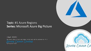 Azure Big Picture - Geographies and Regions or How to choose a region?