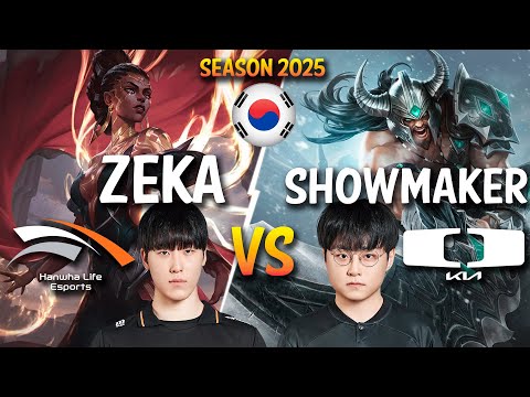 HLE Zeka vs DK ShowMaker - Zeka MEL vs ShowMaker TRYNDAMERE Mid - Patch 15.3 KR Ranked | lolrec