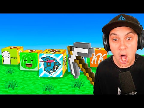 I Opened 1,000 YOUTUBER RANDOM BLOCKS In Minecraft!