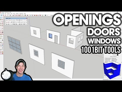 Easy OPENINGS, DOORS, and WINDOWS in SketchUp with 1001Bit Tools!