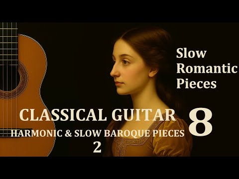 🎵 Classical Guitar 🎼 Slow & Harmonic Baroque Pieces 2 (Part 8) ❤️ Sad & Emotional Romantic  Music