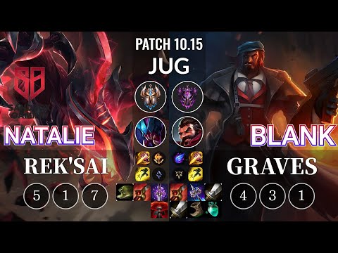 SB Natalie Rek'Sai vs Blank Graves Jungle - KR Patch 10.15