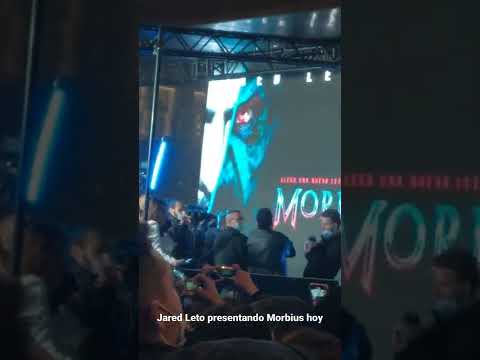 Jared Leto presentando Morbius en cines Callao