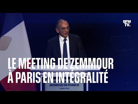Le discours d'Éric Zemmour lors de son meeting au palais des Sports de Paris en intégralité