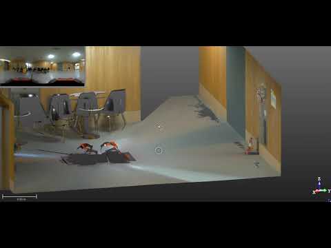 Mobile scan with rover, Trimble TX8 for indoor