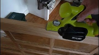 Review and test of the Ryobi 18 volt planer