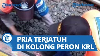 Detik-detik Evakuasi Seorang Pria 23 Tahun Terjatuh ke Peron KRL Stasiun Sudirman, Begini Keadaannya