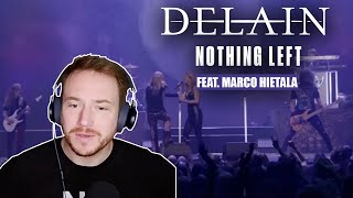 FIRST TIME REACTING to DELAIN (Nothing Left Feat  Marco Hietala) 🎤🎤🔥