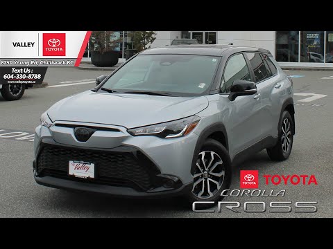 2025 Toyota Corolla Cross Hybrid SE AWD in Black for sale at VALLEY TOYOTA in CHILLIWACK, BC