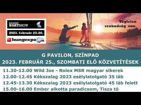 Budapest Boat Show 2023 G pavilon színpadi programok