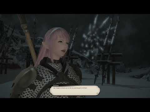 FFXIV: Leveling Bard to 55 via duty roulette and job quests.