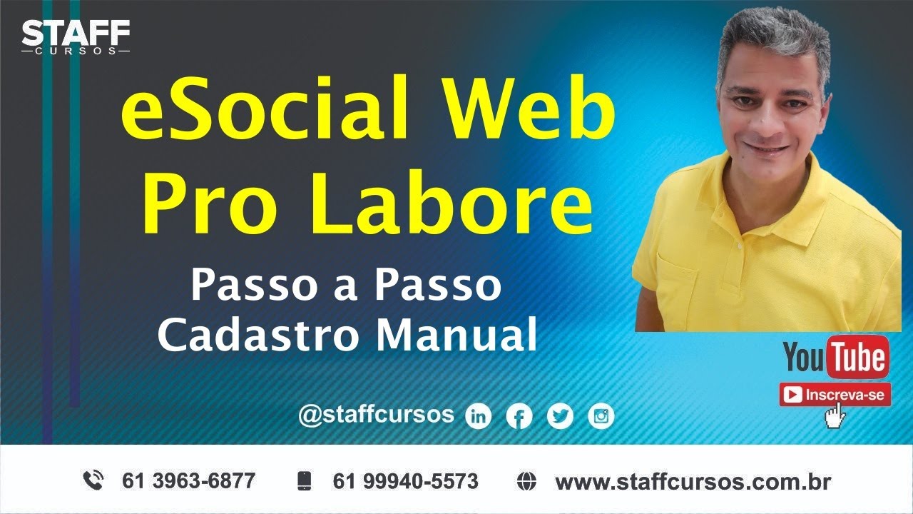 eSocial Web Pro Labore prático - processo Manual -#departamentopessoal  #esocial #trabalho