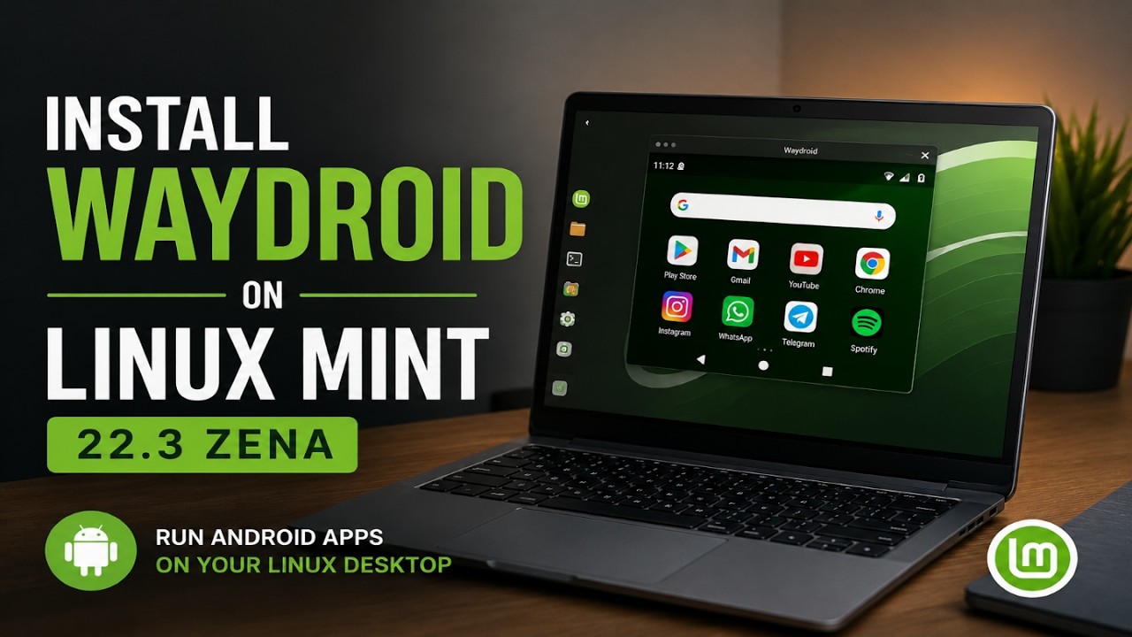 How to Install Waydroid on Linux Mint 22.3 Zena — Run Android Apps on Linux with Weston