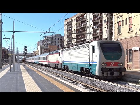 E402B XMPR+FRECCIABIANCA sull’InterCity Giorno da Bologna a Lecce & incrocio con IC 614