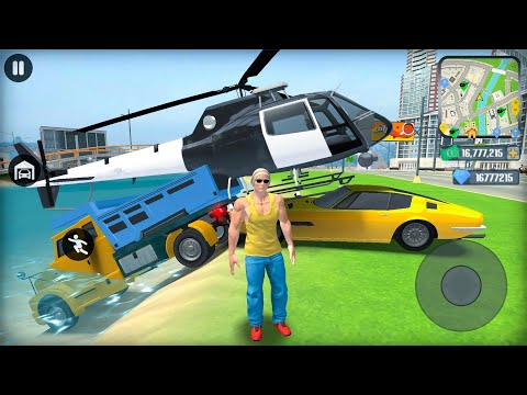 Police Helicopter Transport Truck and Muscle Car Big Open City Simulator - Android Gameplay.