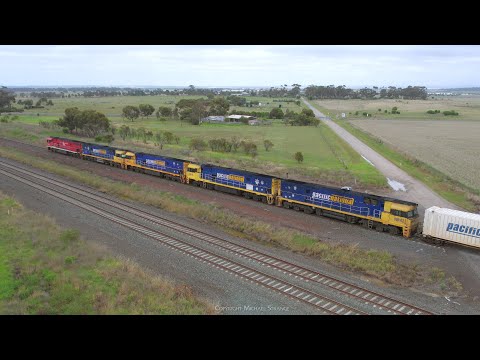 4SP5 Diverted Pacific National Container Freight Train (4/1/2024) - PoathTV Australian Railways