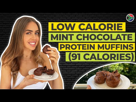 Healthy Chocolate Mint Protein Muffins Recipe (Low Calorie) | Sweet Guilt Free Dessert & Snack