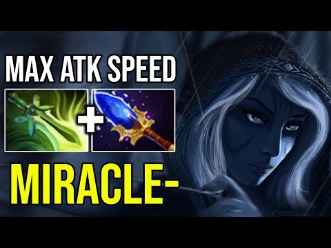 Miracle- Drow Ranger Max ATK Speed First Item Butterfly Super Intense Cancer Full Game | Dota 2 7.21