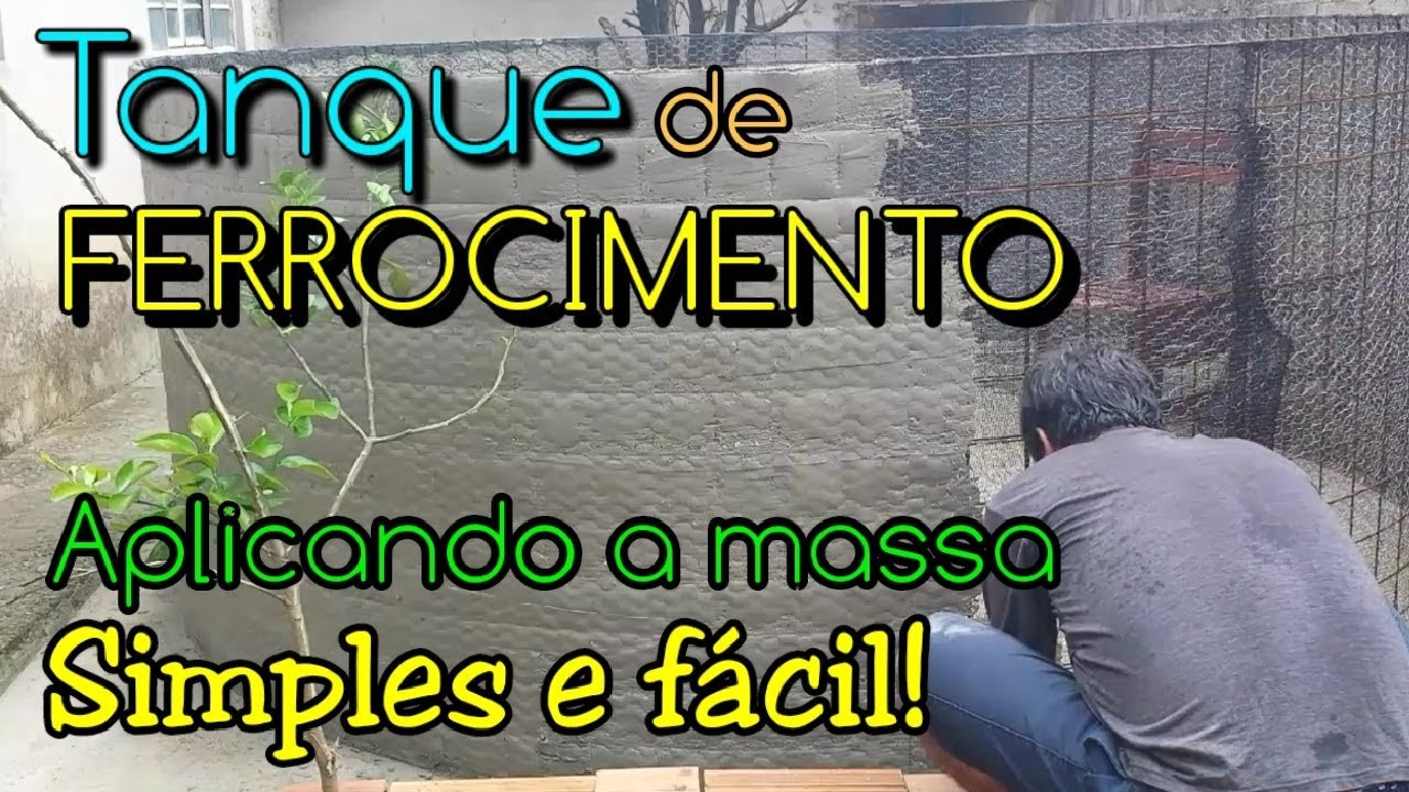 ● CRIAÇÃO de PEIXES - TANQUE de FERROCIMENTO - Parte 04: Aplicando a massa!!!