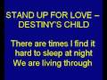 KARAOKE STAND UP FOR LOVE - DESTINY'S ...
