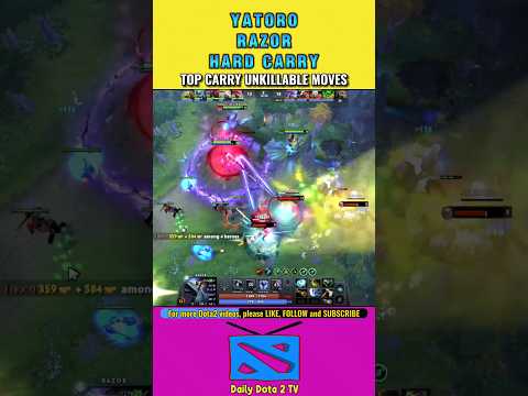 Yatoro Razor Highlights TOP CARRY UNKILLABLE MOVES - Dota 2 Pro Gameplay - Daily Dota 2 TV