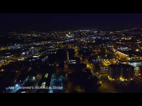 TOWN HALL CLOCK WAKEFIELD AND KIRKGATE ROUNDABOUT FROM THE AIR